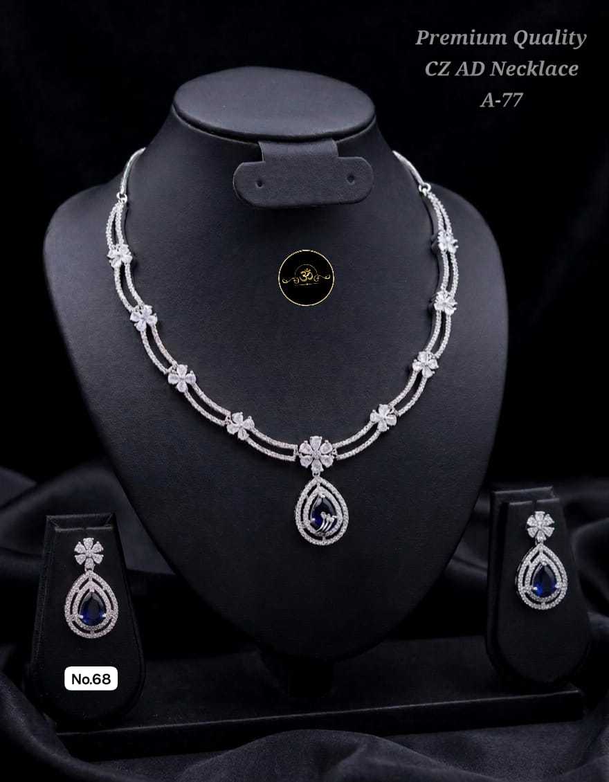Ynf Brass RIN234 003 Womens Jewellery Wholesale AD Diamond Necklace Fashion Necklace Manufacturer - Jewellery Export
