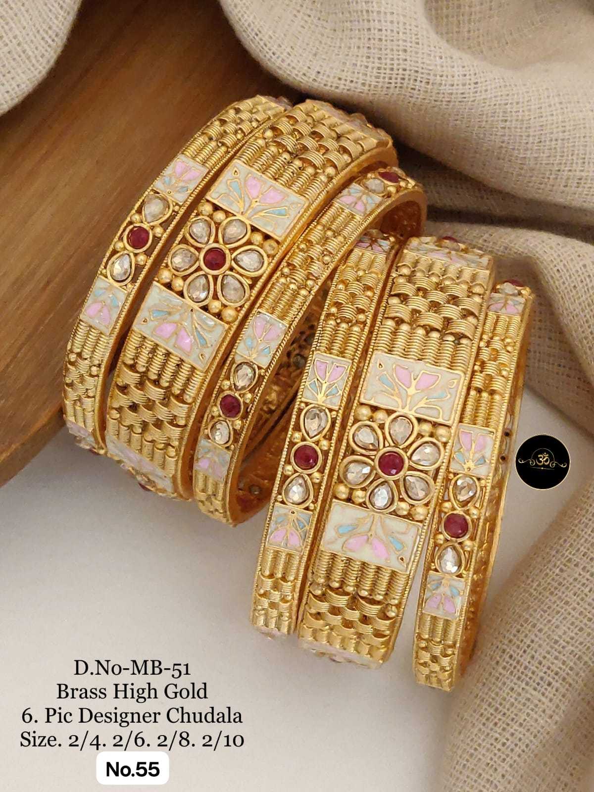 Ynf Brass RIN234 005 Womens Jewellery Wholesale Brass Gold Bangles Manufacturer - Jewellery Export
