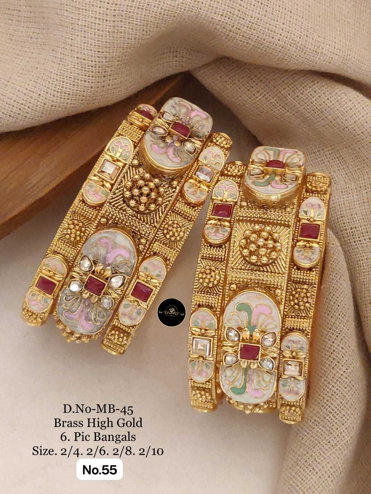 Ynf Brass RIN234 005 Womens Jewellery Wholesale Brass Gold Bangles Manufacturer - Jewellery Export