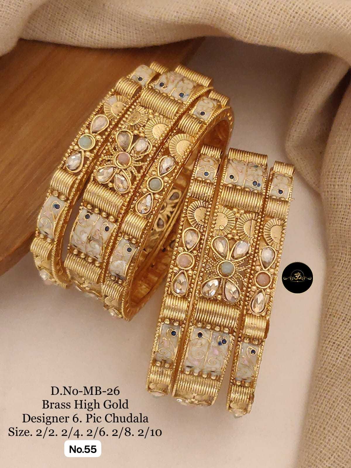 Ynf Brass RIN234 005 Womens Jewellery Wholesale Brass Gold Bangles Manufacturer - Jewellery Export