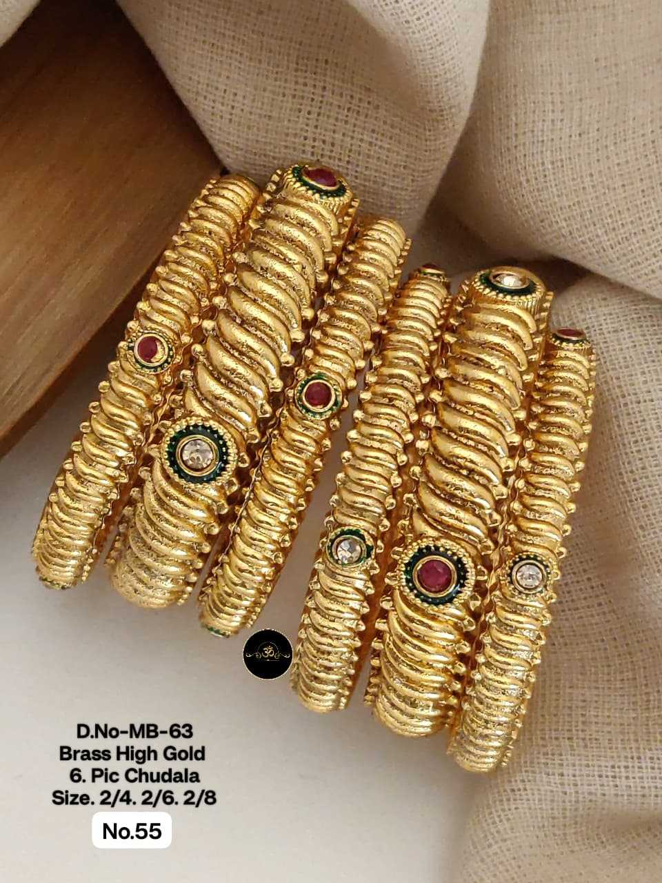 Ynf Brass RIN234 005 Womens Jewellery Wholesale Brass Gold Bangles Manufacturer - Jewellery Export