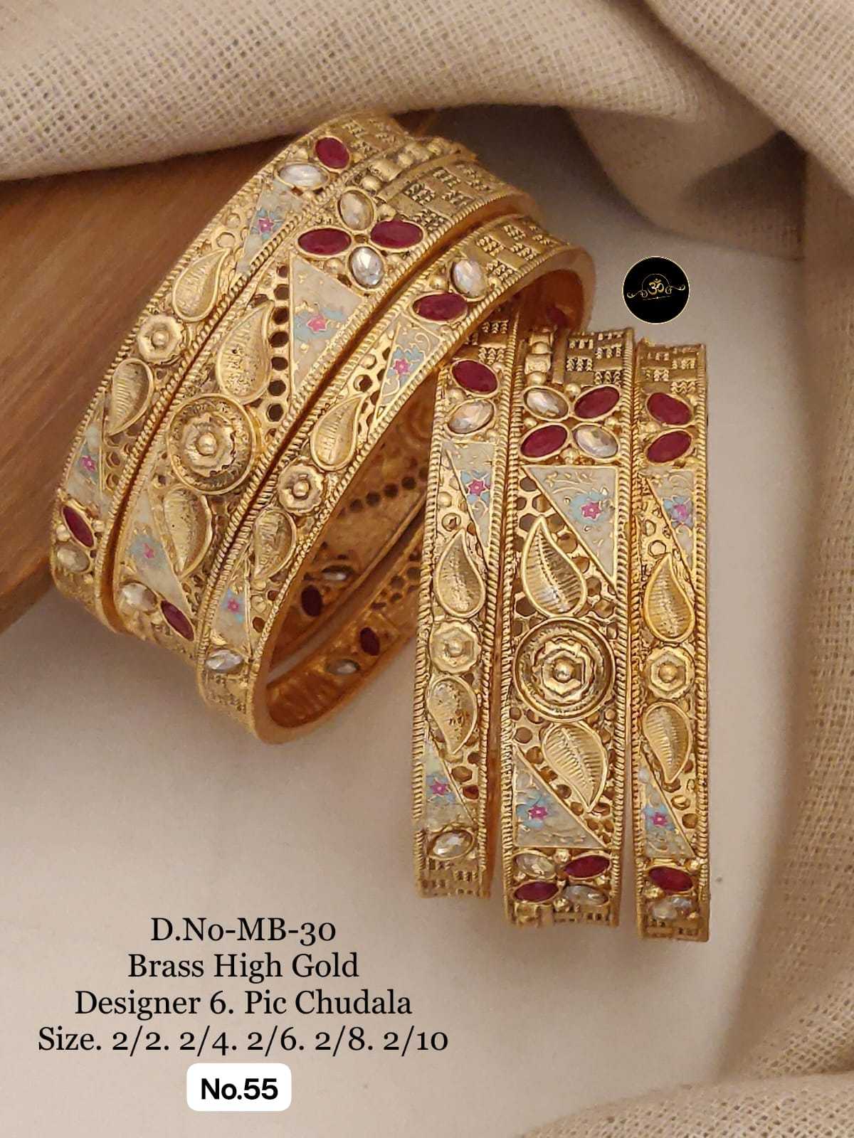 Ynf Brass RIN234 005 Womens Jewellery Wholesale Brass Gold Bangles Manufacturer - Jewellery Export