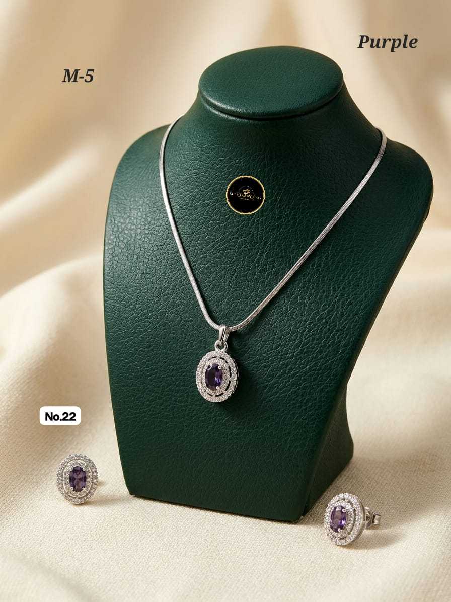 Ynf Brass RIN234 009 Womens Jewellery Wholesale AD Diamond Necklace Chain Pendant Set Manufacturer - Jewellery Export