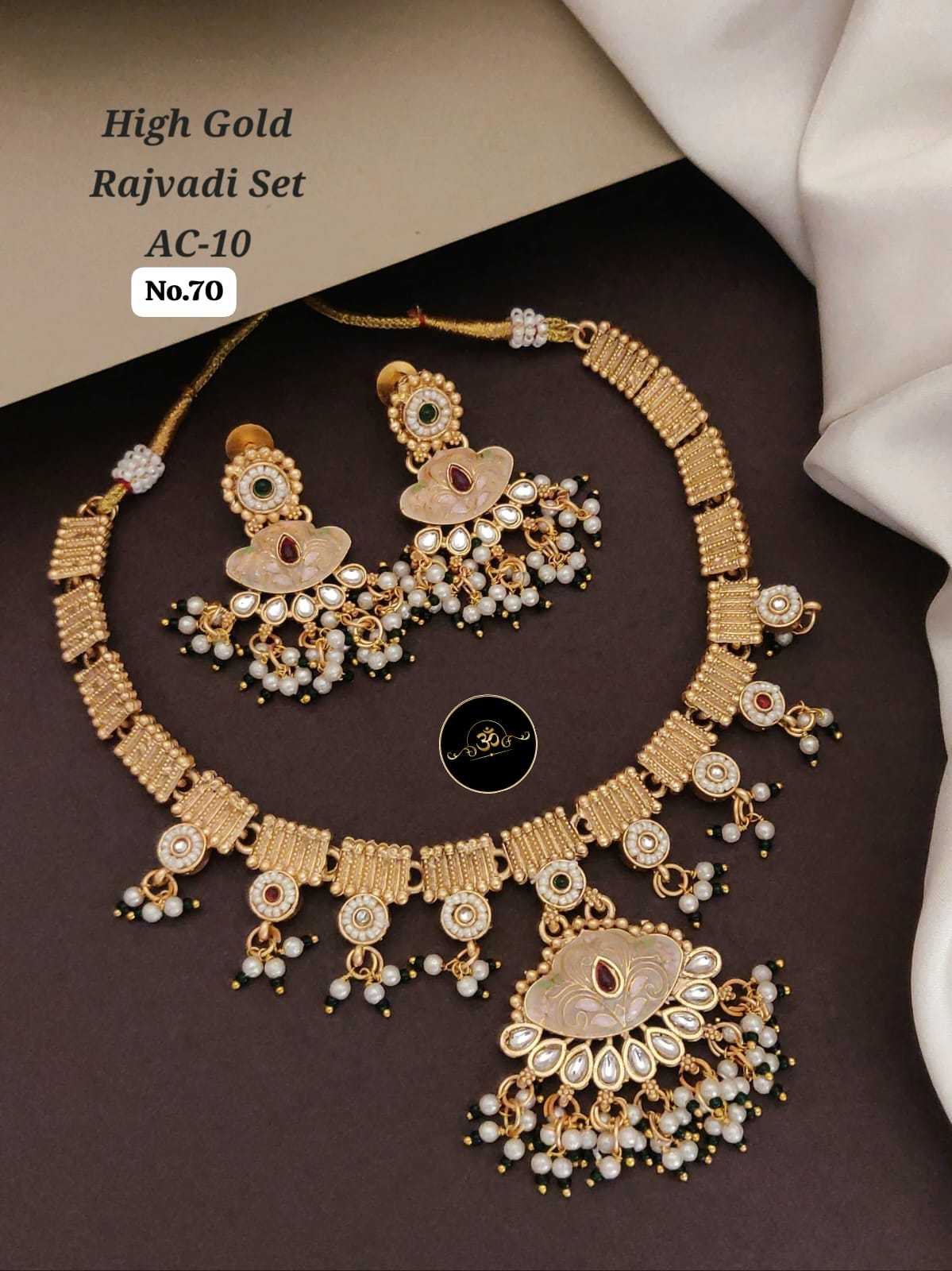 Ynf Brass RIN234 013 Womens Jewellery Wholesale Choker Necklaces Golden Necklace Set Manufacturer - Jewellery Export