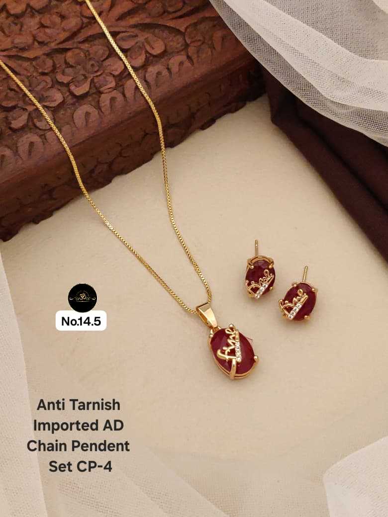 Ynf Brass RIN234 016 Womens Jewellery Wholesale Chain Pendant Set Manufacturer - Jewellery Export