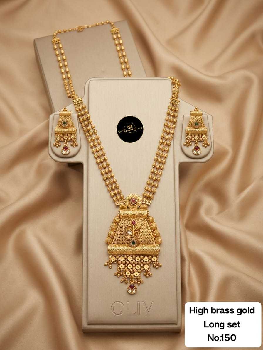 Ynf Brass RIN234 024 Womens Jewellery Wholesale Long Sets Fancy Mala Necklaces Manufacturer - Jewellery Export
