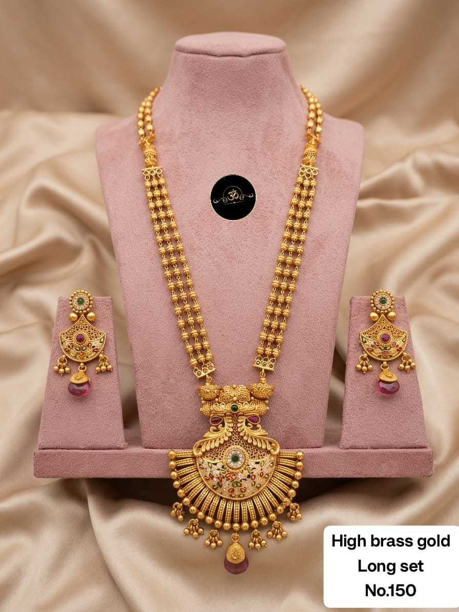 Ynf Brass RIN234 024 Womens Jewellery Wholesale Long Sets Fancy Mala Necklaces Manufacturer - Jewellery Export