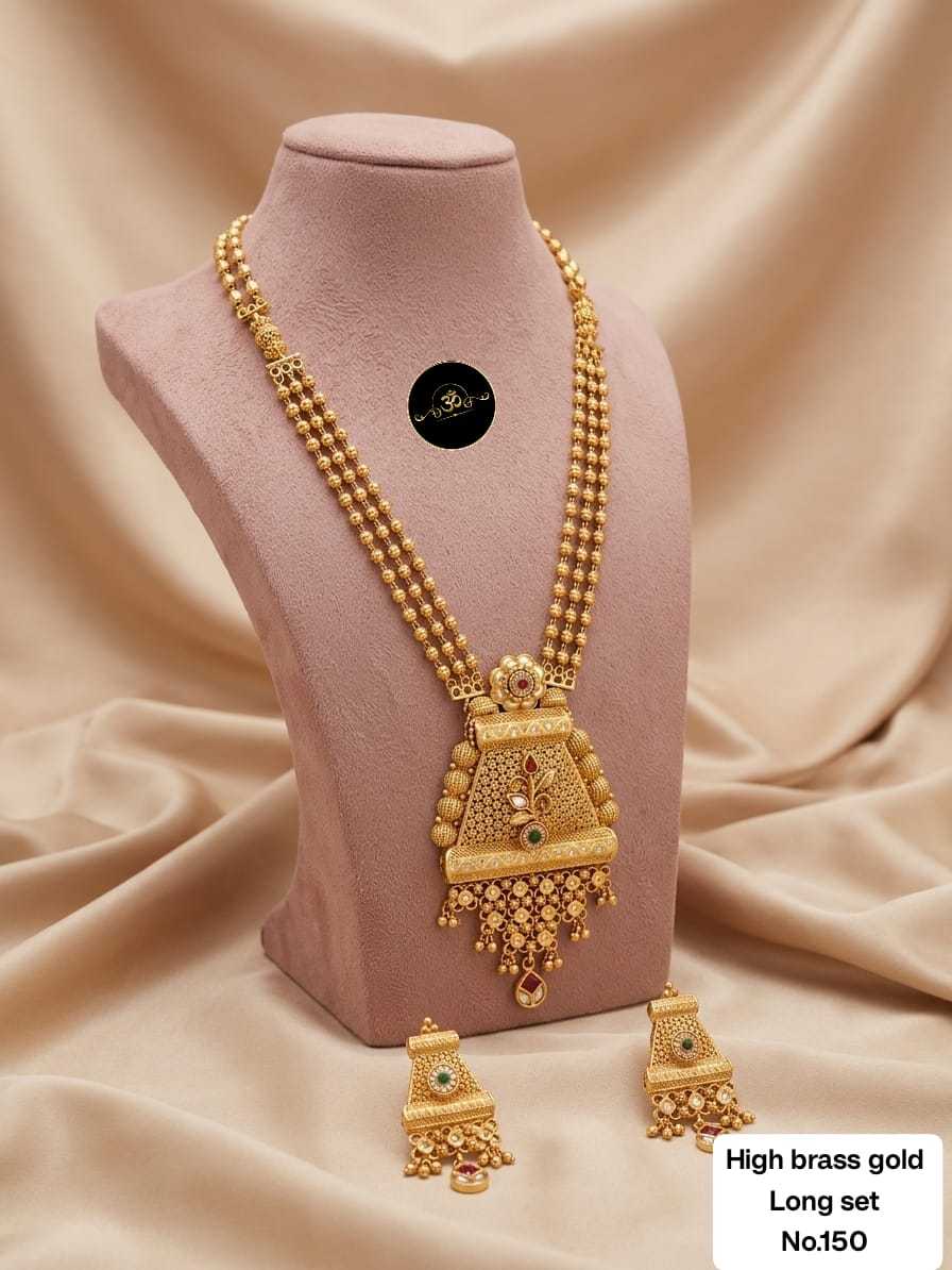 Ynf Brass RIN234 024 Womens Jewellery Wholesale Long Sets Fancy Mala Necklaces Manufacturer - Jewellery Export